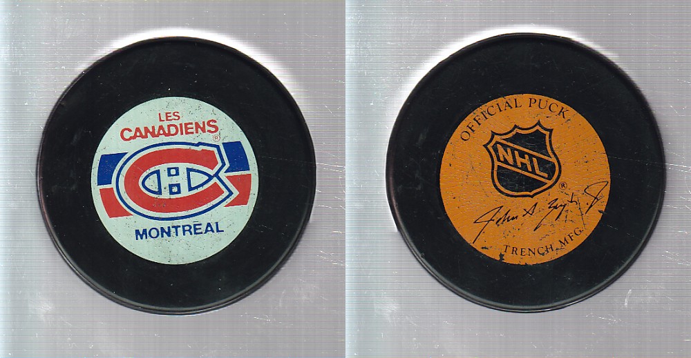 1985-92 GENERAL TIRE GT1 MONTREAL CANADIENS GAME PUCK photo