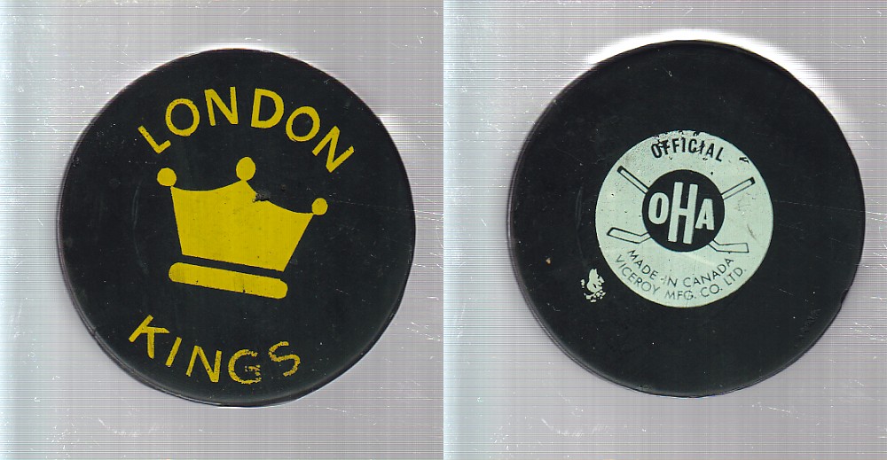 1970-74 VICEROY V2 LONDON KINGS GAME PUCK photo