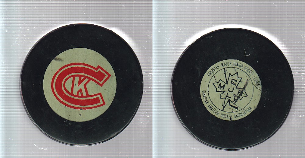 1972-74 VICEROY V2 KINGSTON CANADIENS GAME PUCK photo