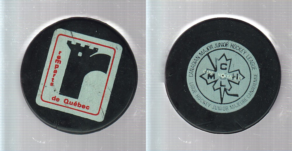 1973-80 BILTRITE B2 QUEBEC REMPARTS GAME PUCK photo