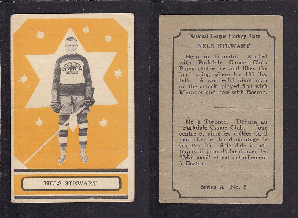 1933-34 O-PEE-CHEE HOCKEY CARD #6 N. STEWART  photo