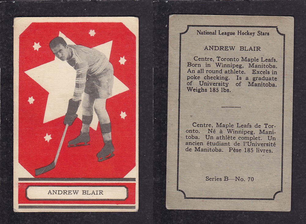 1933-34 O-PEE-CHEE HOCKEY CARD #70 A. BLAIR photo