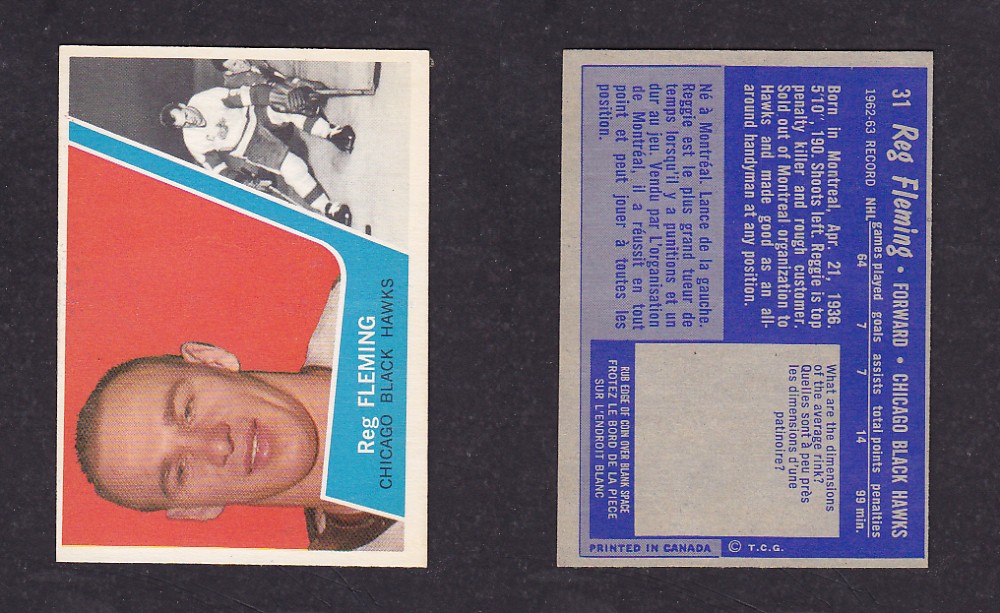 1963-64 TOPPS HOCKEY CARDS #31 R. FLEMING photo