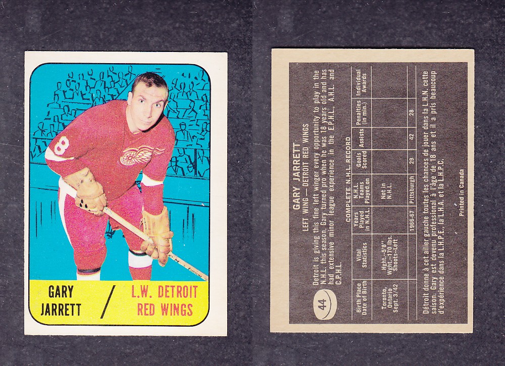 1967-68 TOPPS HOCKEY CARD #44 G. JARRETT photo