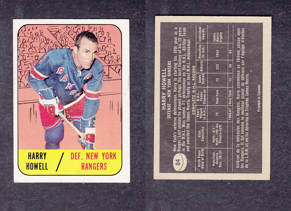 1967-68 TOPPS HOCKEY CARD #84 H. HOWELL photo