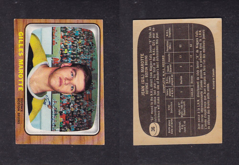 1966-67 TOPPS HOCKEY CARD #36 G. MAROTTE photo