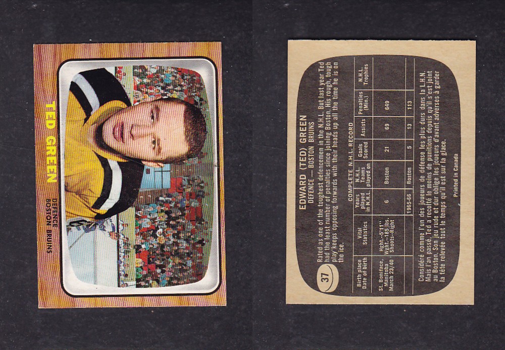 1966-67 TOPPS HOCKEY CARD #37 T. GREEN photo