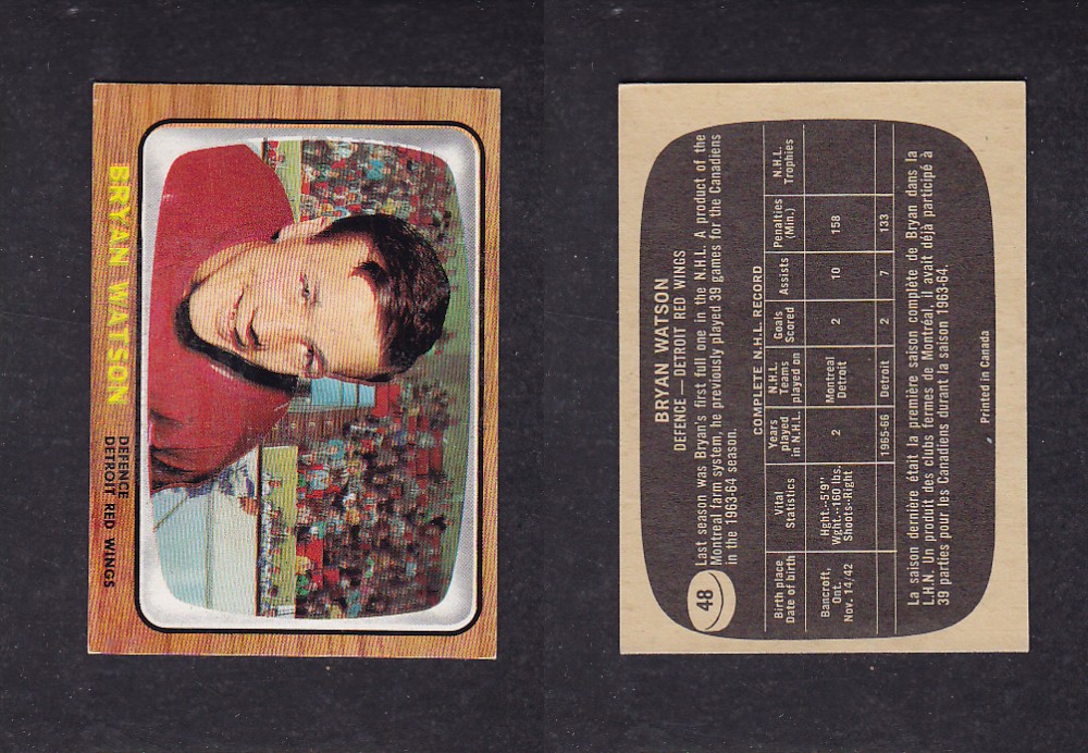 1966-67 TOPPS HOCKEY CARD #48 B. WATSON photo