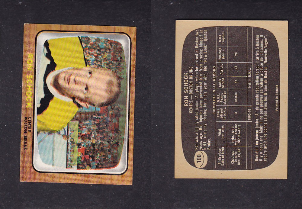 1966-67 TOPPS HOCKEY CARD #100 R. SCHOCK photo