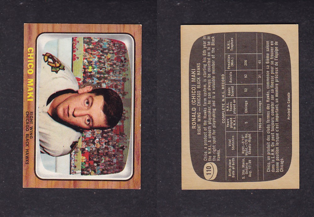 1966-67 TOPPS HOCKEY CARD #110 C. MAKI photo