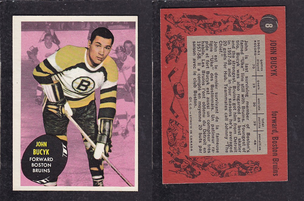 1961-62 TOPPS HOCKEY CARD #8 J. BUCYK photo