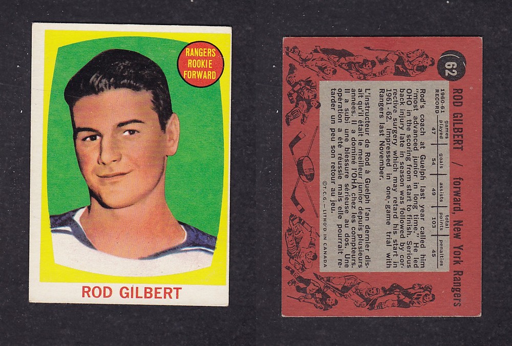 1961-62 TOPPS HOCKEY CARD #62 R. GILBERT photo