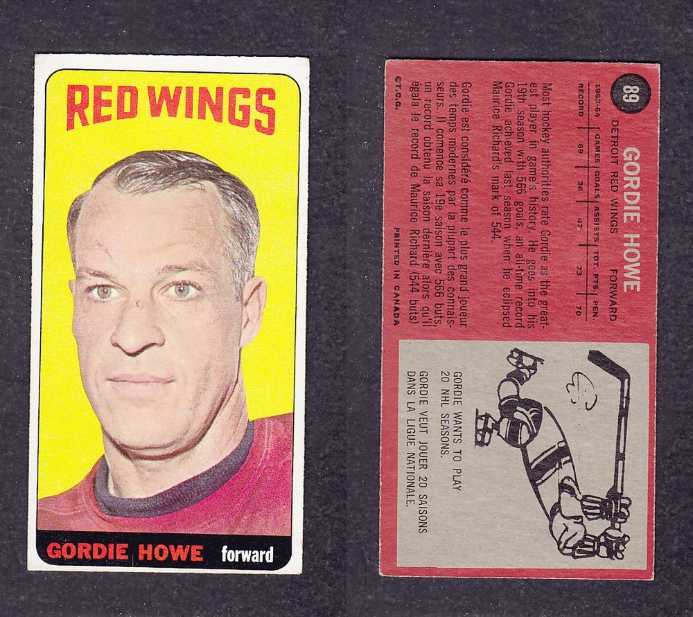 1964-65 TOPPS HOCKEY CARD #89 G. HOWE photo