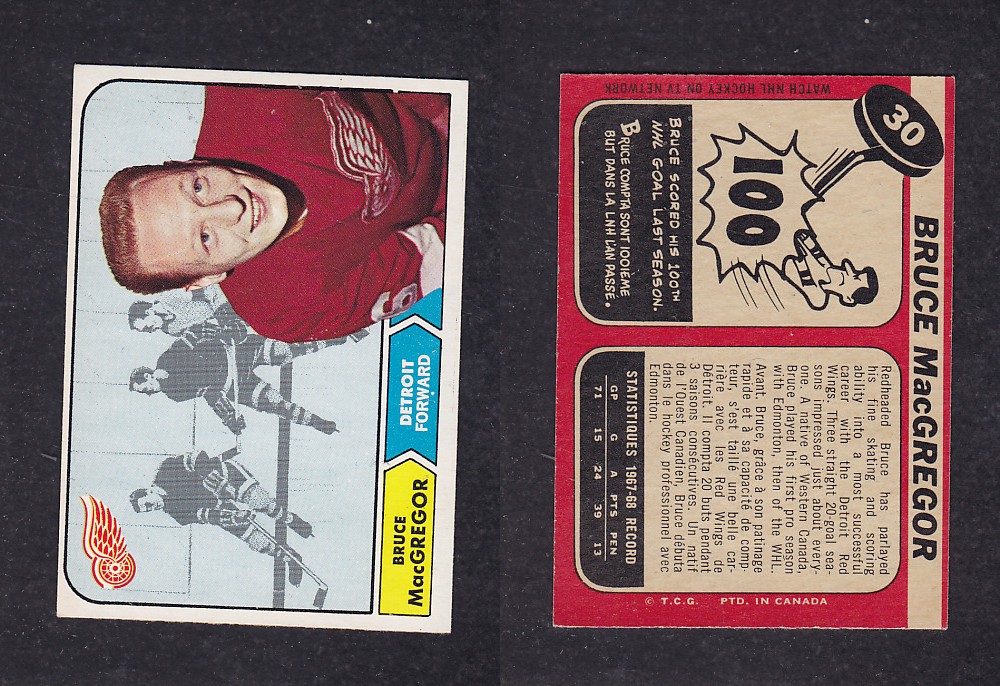 1968-69 O-PEE-CHEE HOCKEY CARD #30 B. MacGREGOR photo