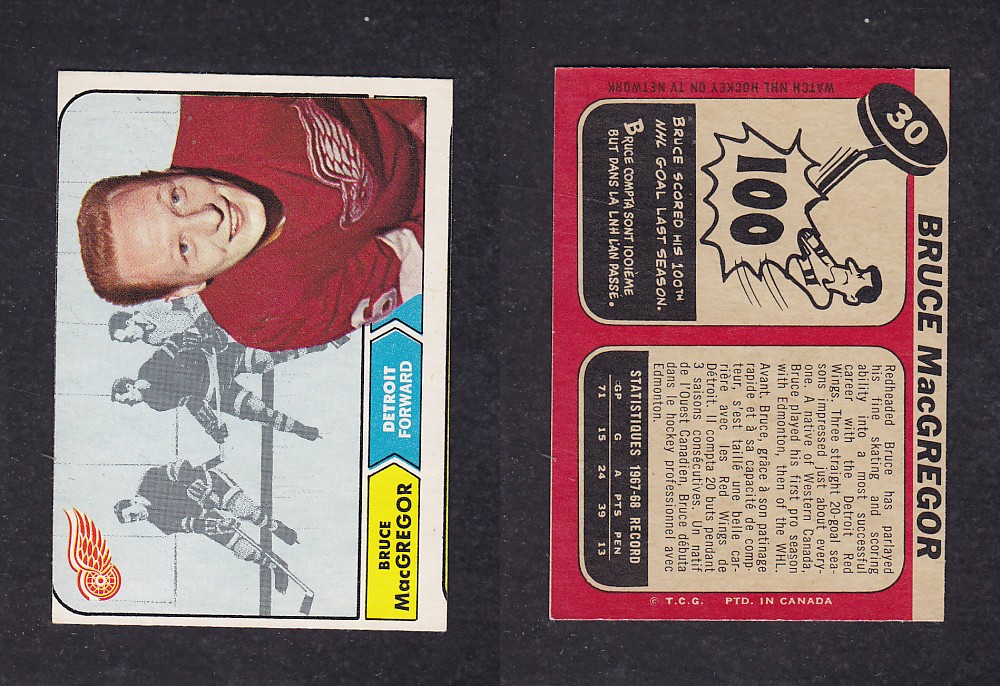 1968-69 O-PEE-CHEE HOCKEY CARD #30 B. MacGREGOR photo