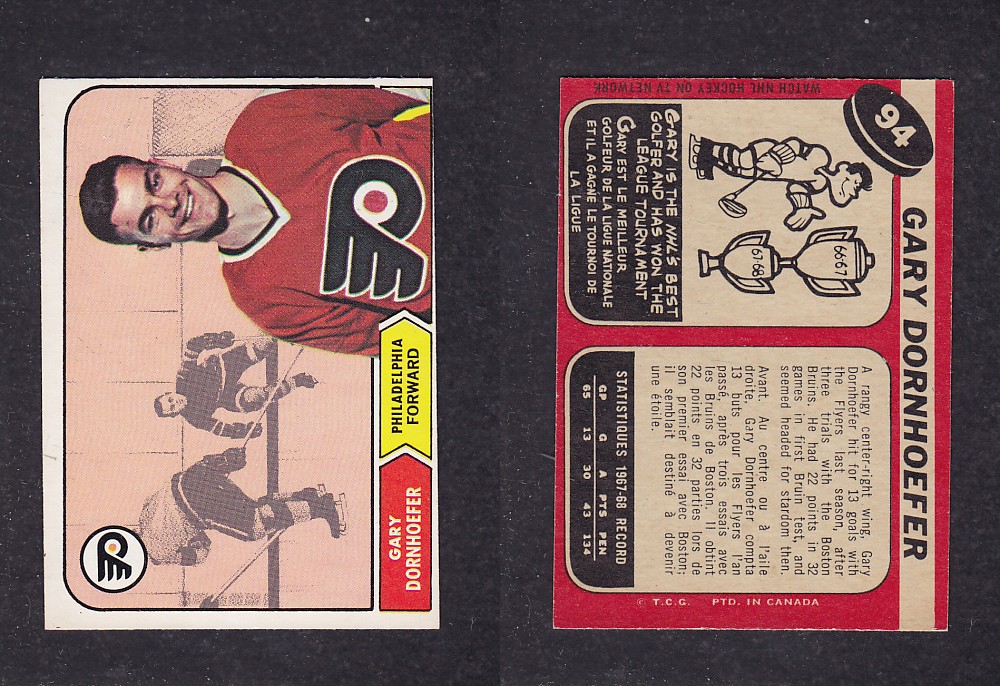 1968-69 O-PEE-CHEE HOCKEY CARD #94 G. DORNHOEFER photo