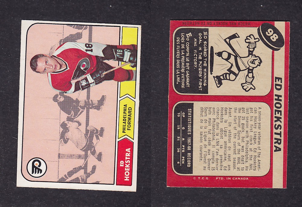 1968-69 O-PEE-CHEE HOCKEY CARD #98 E. HOEKSTRA photo