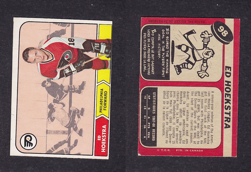 1968-69 O-PEE-CHEE HOCKEY CARD #98 E. HOEKSTRA photo