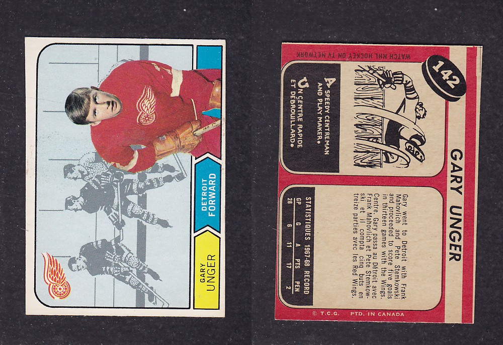 1968-69 O-PEE-CHEE HOCKEY CARD #142 G. UNGER photo