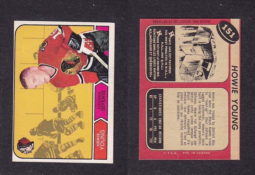 1968-69 O-PEE-CHEE HOCKEY CARD #151 H. YOUNG photo