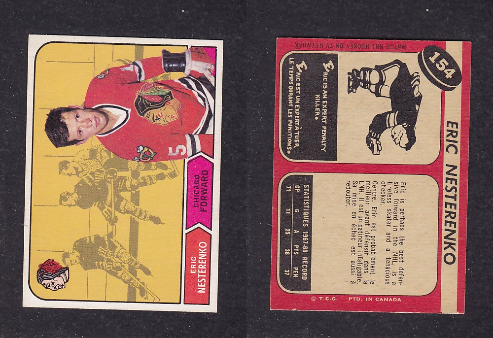 1968-69 O-PEE-CHEE HOCKEY CARD #154 E. NESTERENKO photo