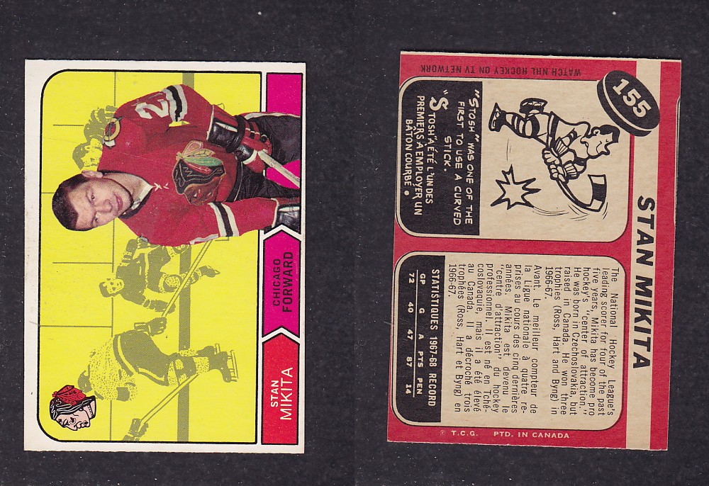 1968-69 O-PEE-CHEE HOCKEY CARD #155 A. MIKITA photo