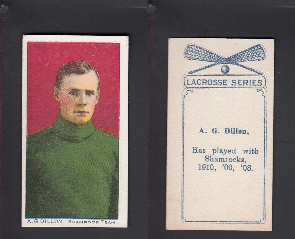 1910-11 C59 IMPERIAL TOBACCO LACROSSE CARD ##3 A. G. DILLON photo
