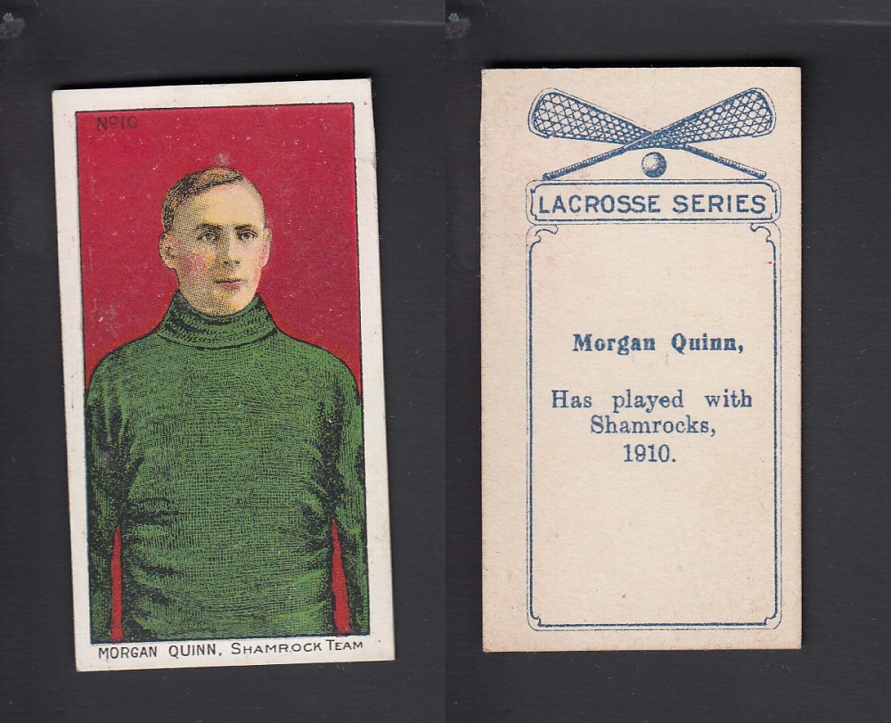 1910-11 C59 IMPERIAL TOBACCO LACROSSE CARD #10 M. QUINN photo