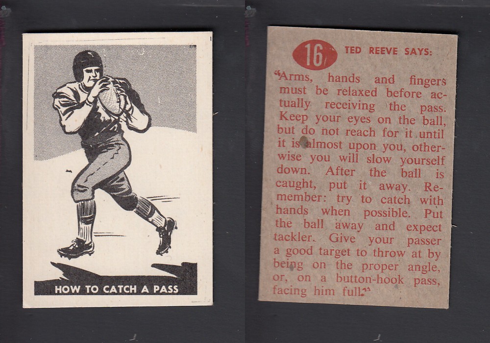 1952 CFL PARKHURST FOOTBALL CARD #16 HOW TO CATCH A PASS photo