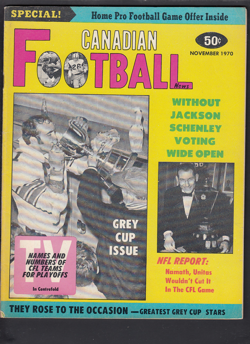 1970 CFL CANADIAN FOOTBALL NEWS FULL MAGAZINE photo