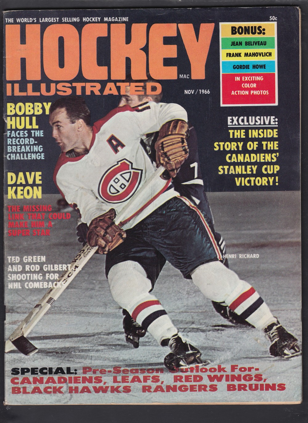 CS54947309 :: 1966 HOCKEY ILLUSTRATED FULL MAGAZINE - CAPITAL SPORTS CARDS