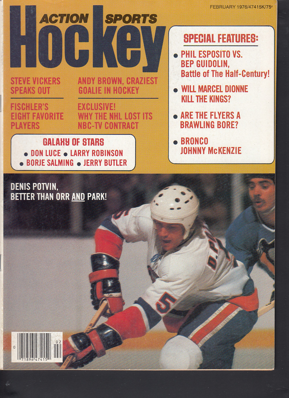 CS96360360 :: 1976 ACTION SPORTS HOCKEY FULL MAGAZINE - CAPITAL SPORTS ...