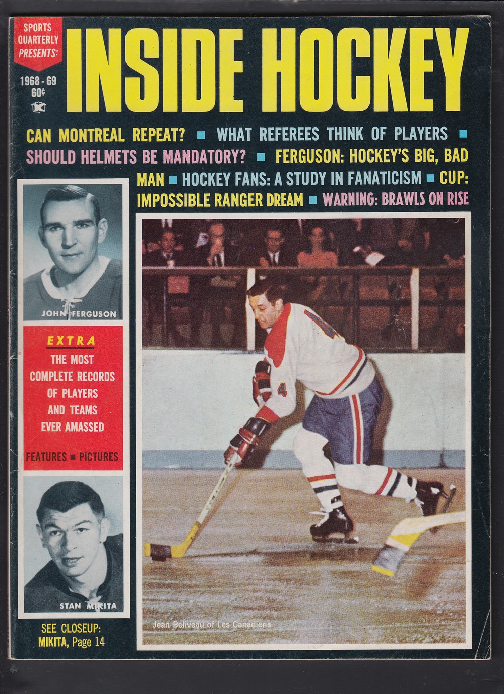 1968-69 INSIDE HOCKEY FULL MAGAZINE photo