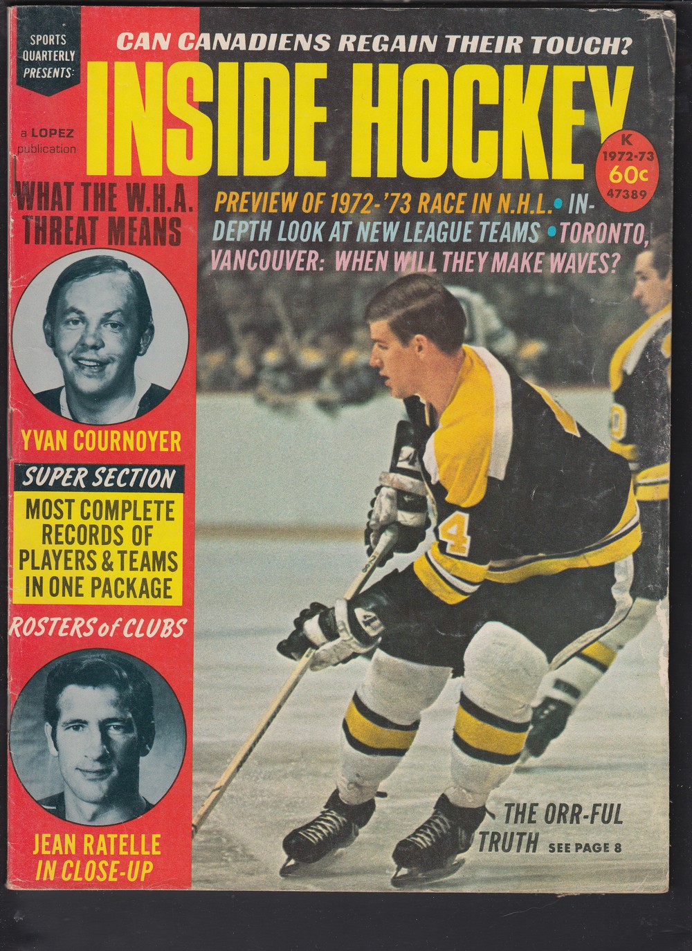 1972-73 INSIDE HOCKEY FULL MAGAZINE photo