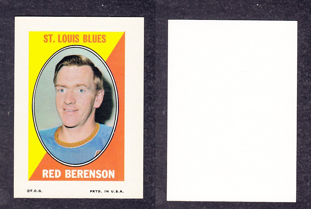 1970-71 O-PEE-CHEE STICKER STAMPS R. BERENSON photo