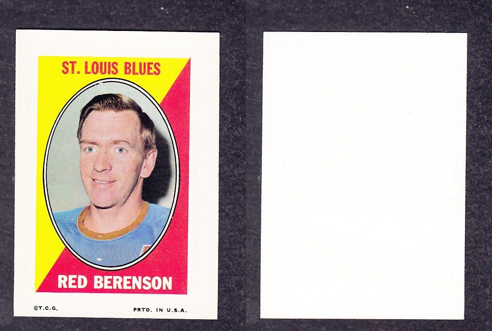 1970-71 O-PEE-CHEE STICKER STAMPS R. BERENSON photo