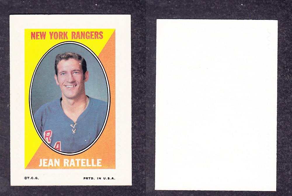 1970-71 O-PEE-CHEE STICKER STAMPS J. RATELLE photo