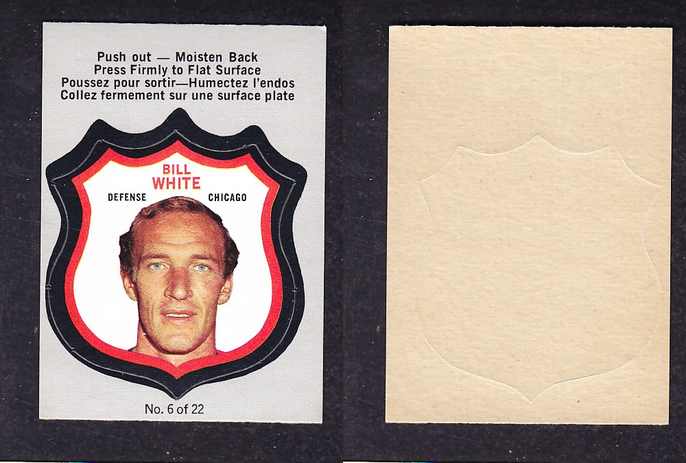 1972-73 O-PEE-CHEE PLAYER CRESTS #6 B. WHITE photo