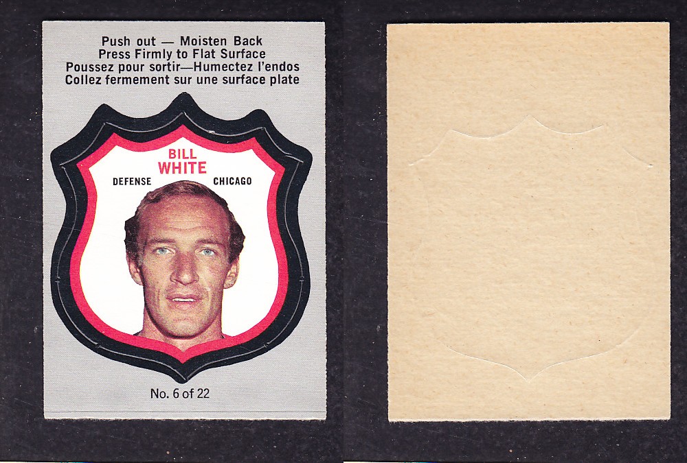 1972-73 O-PEE-CHEE PLAYER CRESTS #6 B. WHITE photo