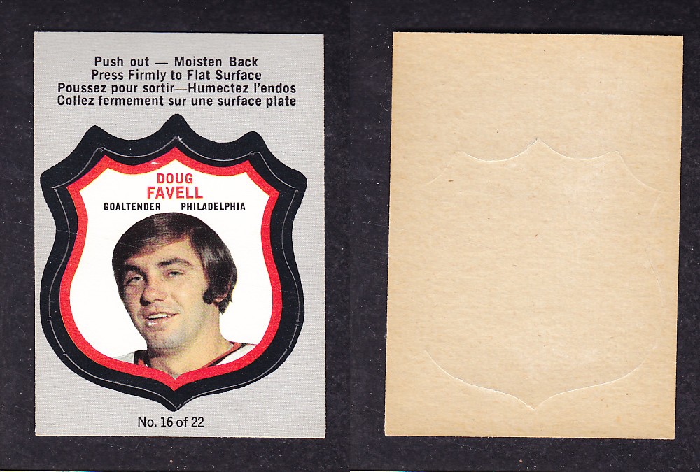 1972-73 O-PEE-CHEE PLAYER CRESTS #16 D. FAVELL photo