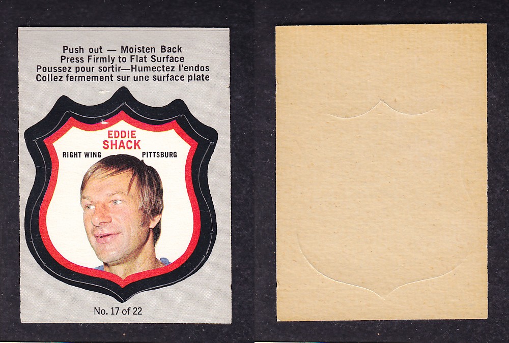 1972-73 O-PEE-CHEE PLAYER CRESTS #17 E. SHACK photo