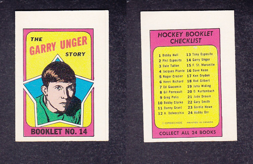 1971-72 O-PEE-CHEE STORY BOOKLET ENGLISH #14 G. UNGER photo