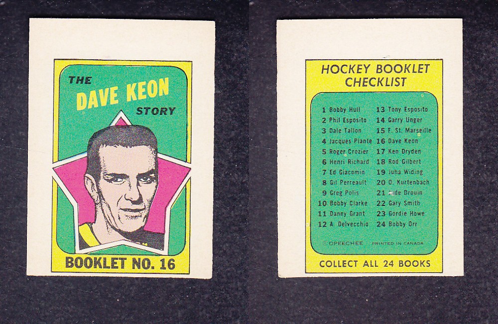 1971-72 O-PEE-CHEE STORY BOOKLET ENGLISH #16 D. KEON photo