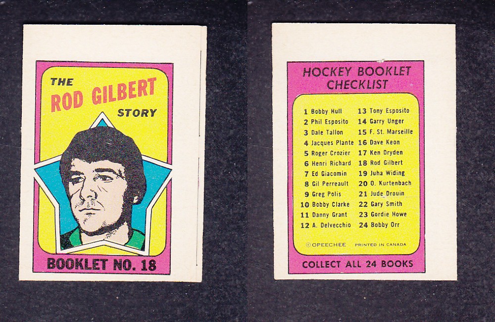 1971-72 O-PEE-CHEE STORY BOOKLET ENGLISH #18 R. GILBERT photo