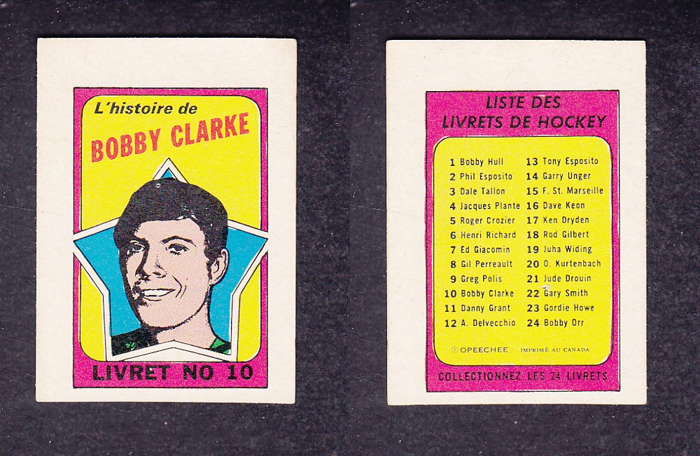 1971-72 O-PEE-CHEE STORY BOOKLET FRENCH #10 B. CLARKE photo