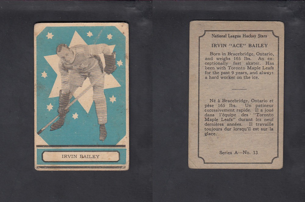 1933-34 O-PEE-CHEE HOCKEY CARD #13 I. BAILEY photo