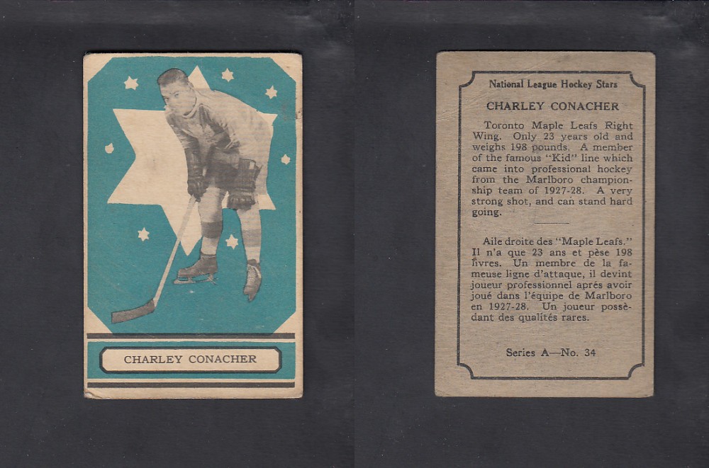 1933-34 O-PEE-CHEE HOCKEY CARD #34 C. CONACHER photo