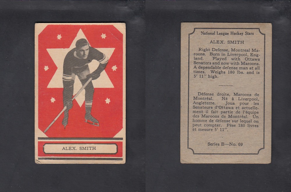 1933-34 O-PEE-CHEE HOCKEY CARD #69 A. SMITH  photo