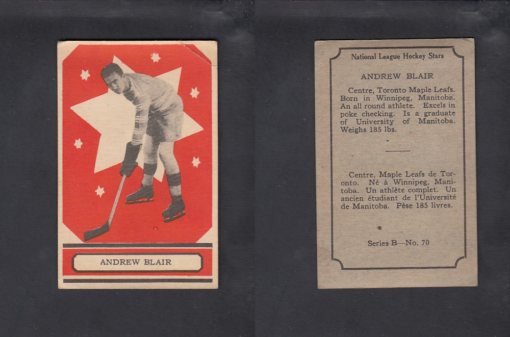 1933-34 O-PEE-CHEE HOCKEY CARD #70 A. BLAIR  photo