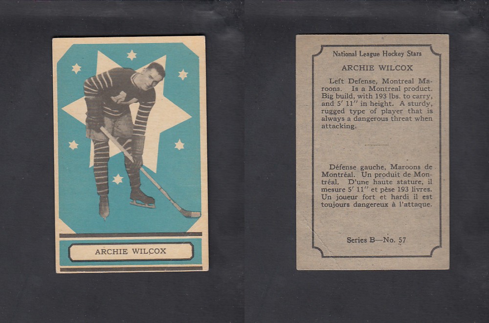 1933-34 O-PEE-CHEE HOCKEY CARD #57 A. WILCOX photo